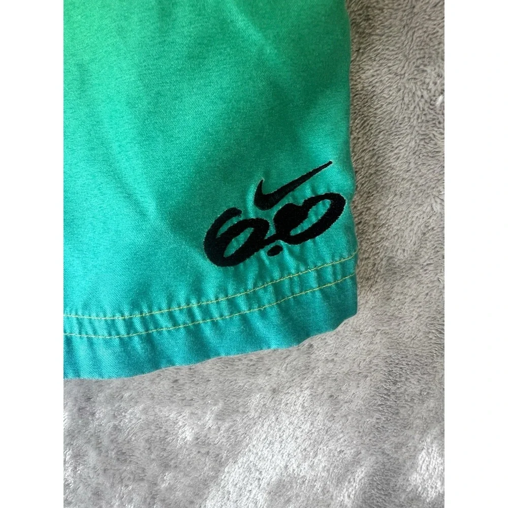 Nike Shorts 6.0 Mens Sz 25‎ Green Drawstring Swim Board Logo Elastic Waist